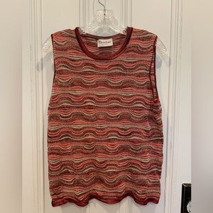 TanJay Petites Patterned with Sparkle Sleeveless Top